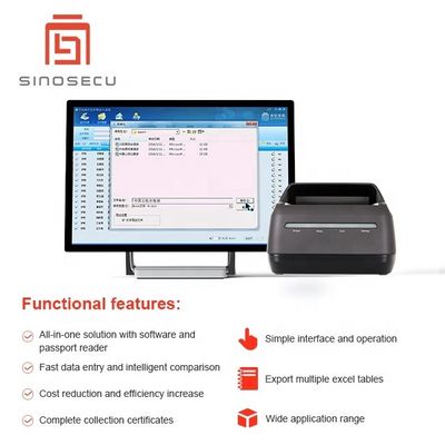 Software e lettore di sistema di inserimento dati di passaporto facile da usare per la registrazione di dati