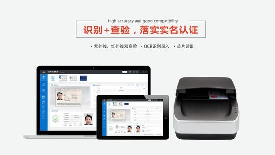 175*199*140mm Sinosecu ISO NFC Passport Reader Scanner con verifica dell'ID di elaborazione OCR