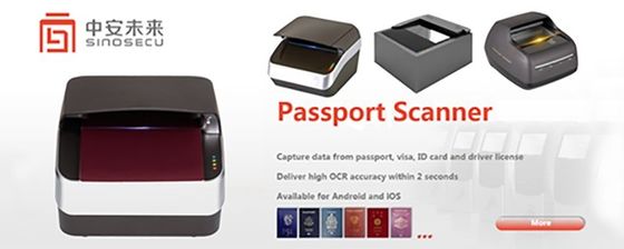175*199*140mm Sinosecu ISO NFC Passport Reader Scanner con verifica dell'ID di elaborazione OCR