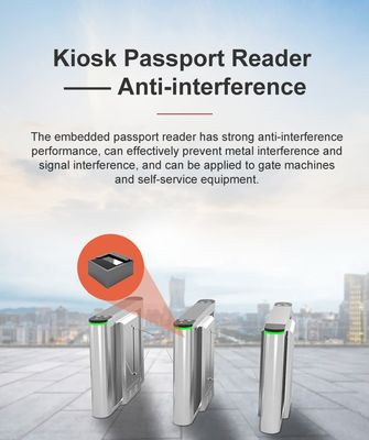 MRZ OCR Passport Reader OEM con risoluzione 400DPI e software SDK facile da integrare