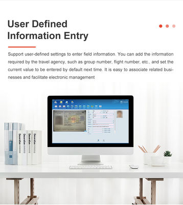 Pagina intera di lettura senza contatto del chip Passport Scanner OCR Scanner Passport Reader